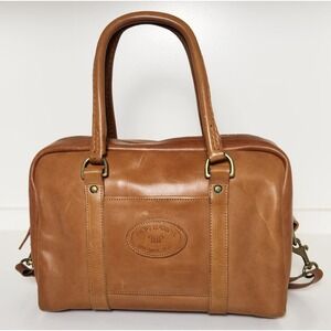 King Ranch WAP Handbag Cognac Camel Brown Leather Satchel Crossbody Western